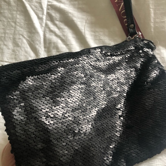 Black Sequin Clutch - Picture 3 of 5